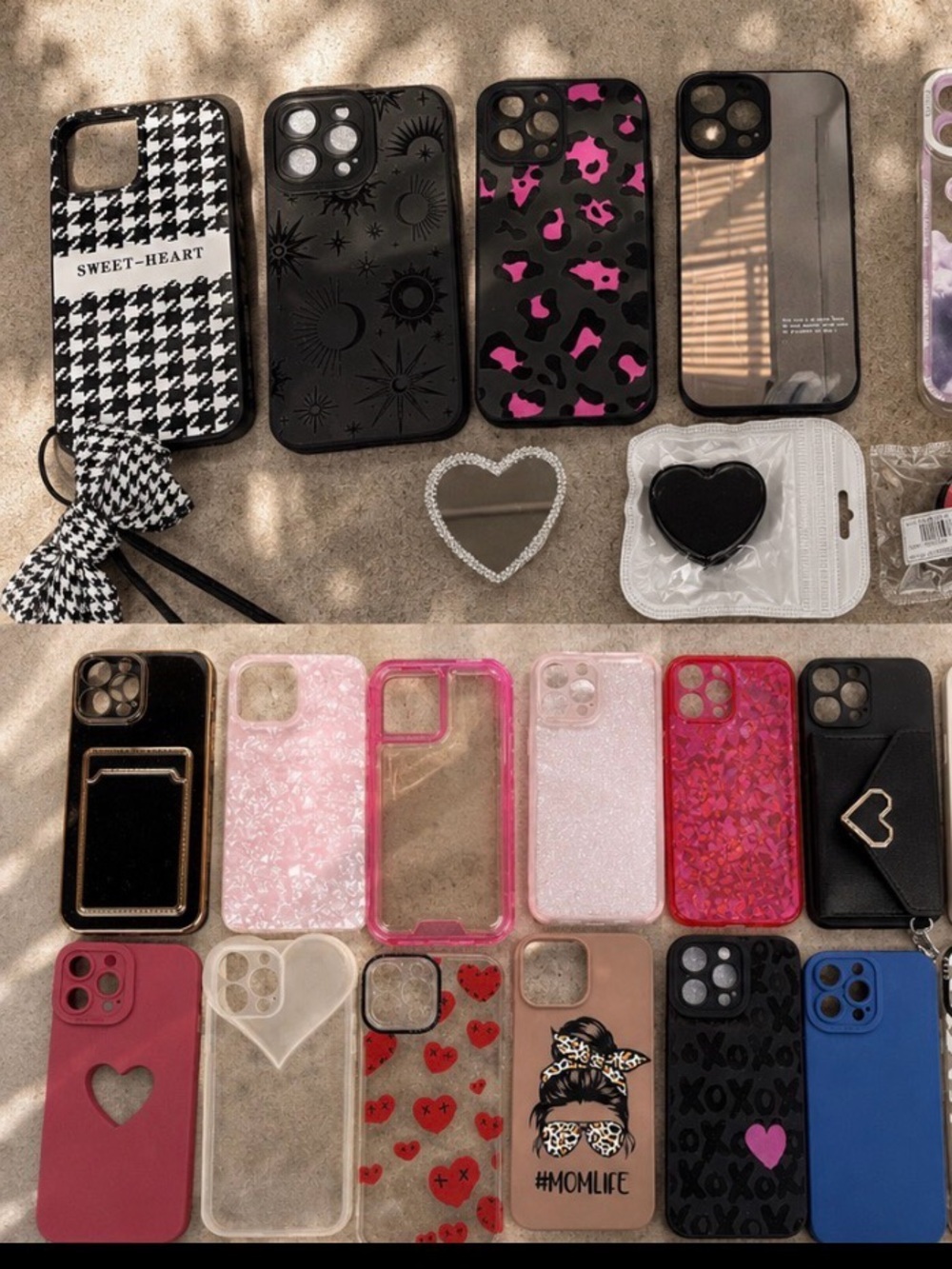 Pink & Black Mixed Pattern iPhone Case Collection - Assorted Colors